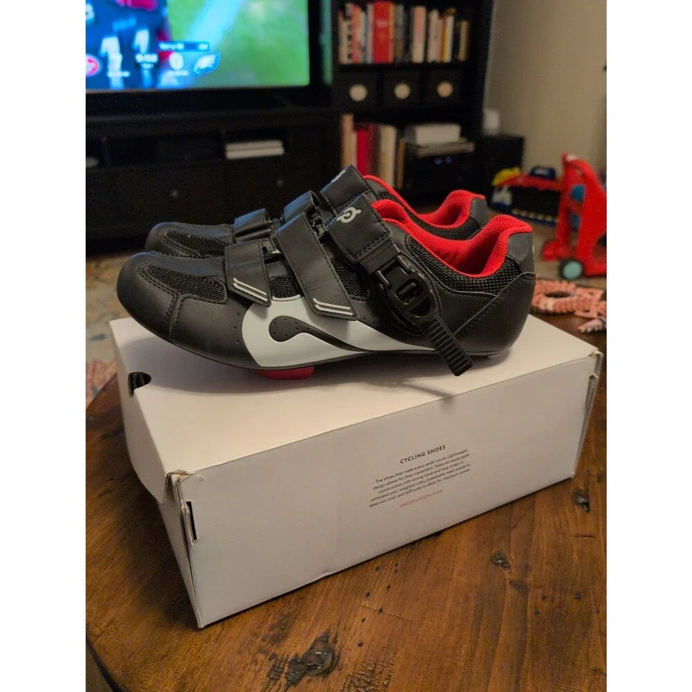 EUC Peloton cycling shoes with look delta cleats and box EU 43 US men's 10 - Picture 3 of 7